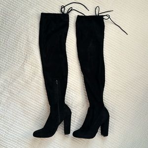 Lulu’s Over The Knee Suede Boot